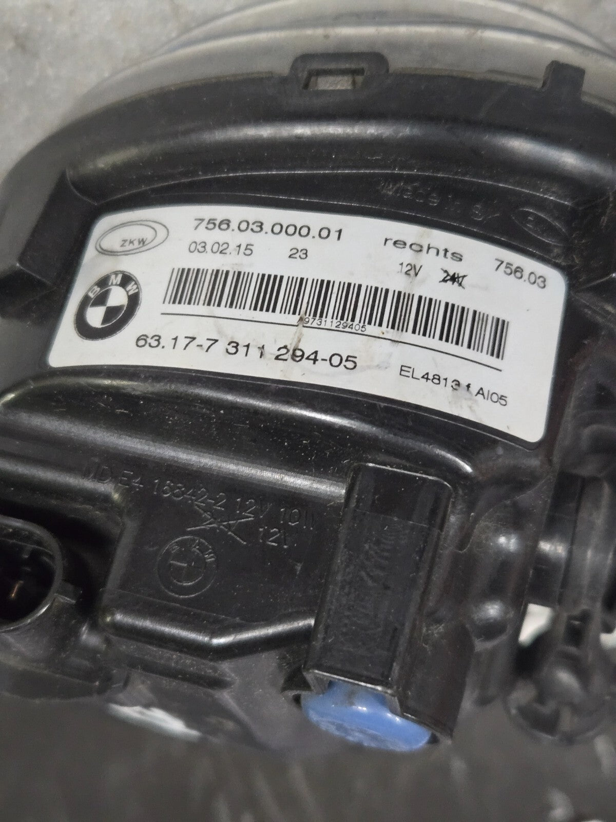 2014-2017 BMW F10 5 Series Front Right Fog Light Lamp Assembly OEM 63177311294