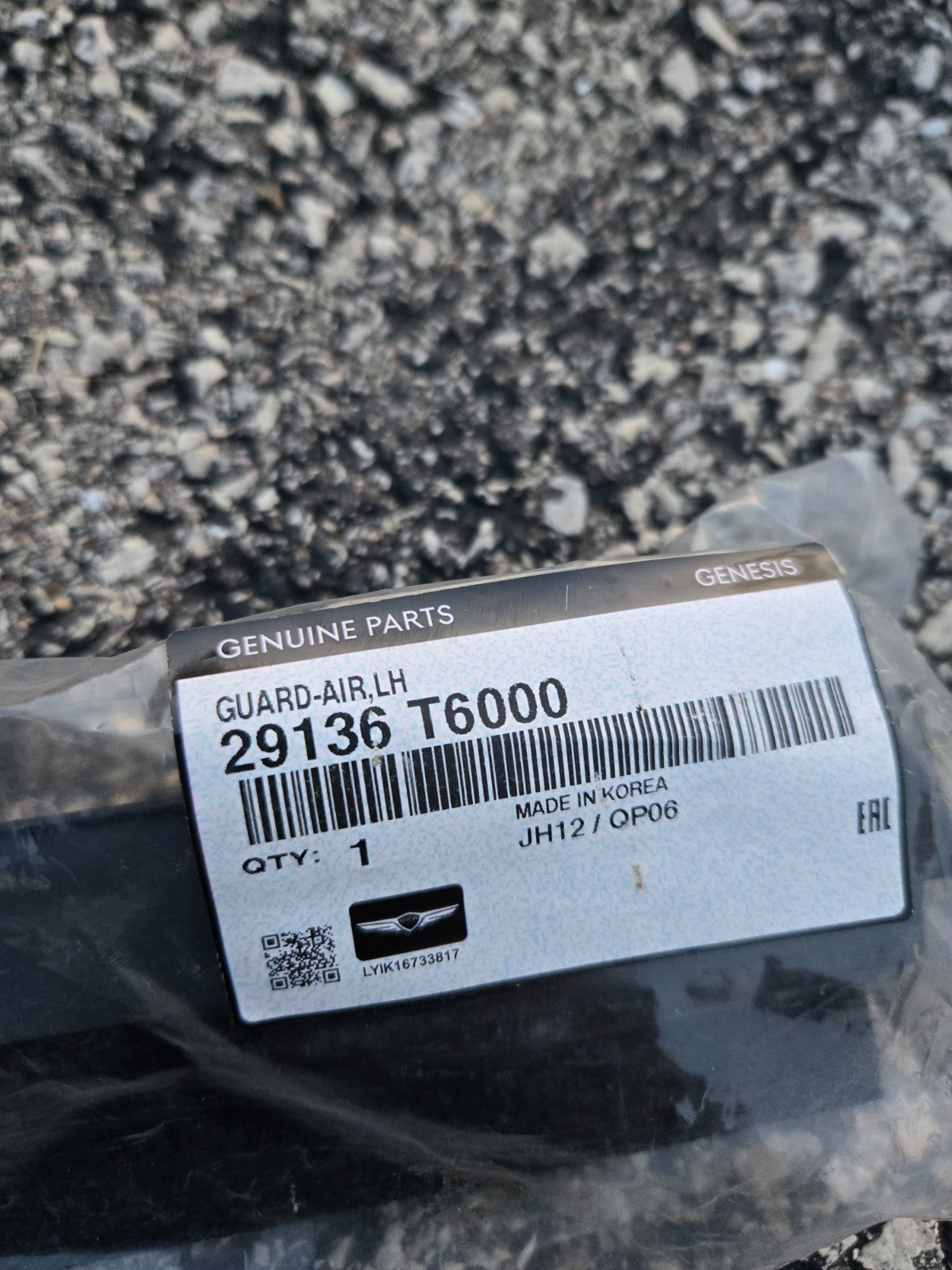 2021-2024 Genesis GV80 Guard 29136-T6000 NEW OEM LH LEFT SIDE
