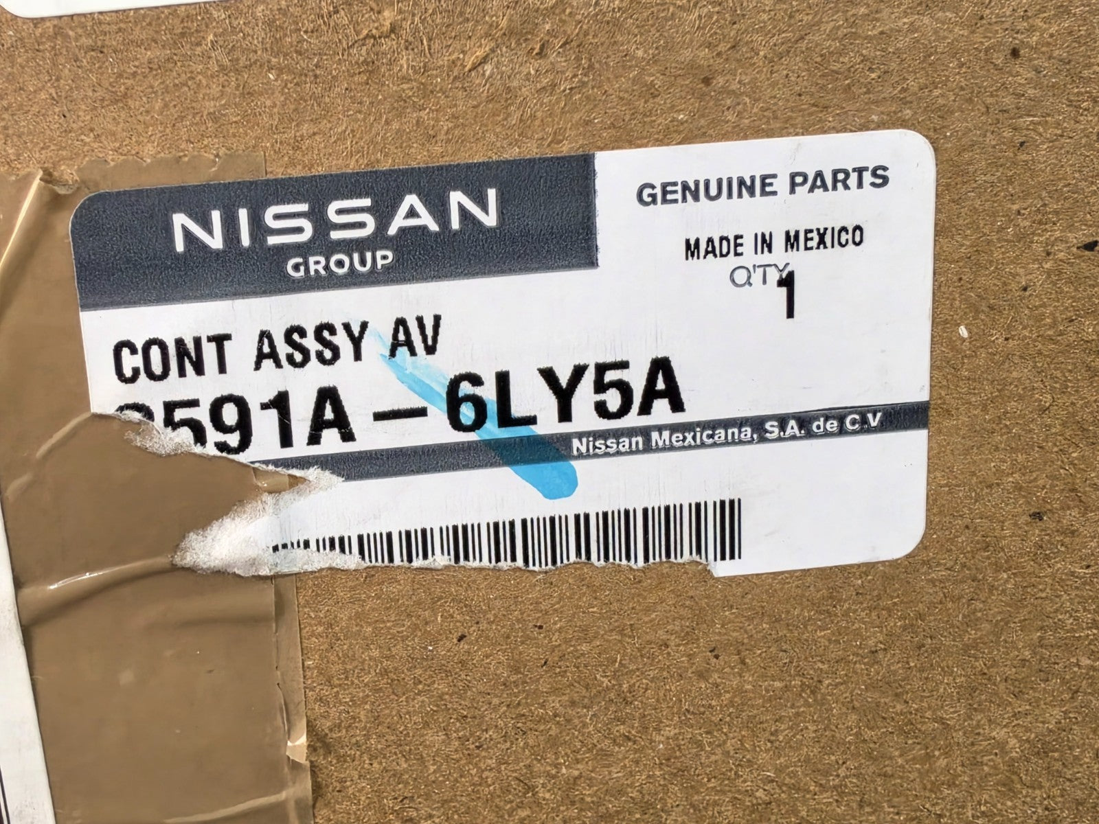 2022-25 Nissan Sentra Touch Screen Radio Receiver Display Screen 2591A-6LY5A OEM
