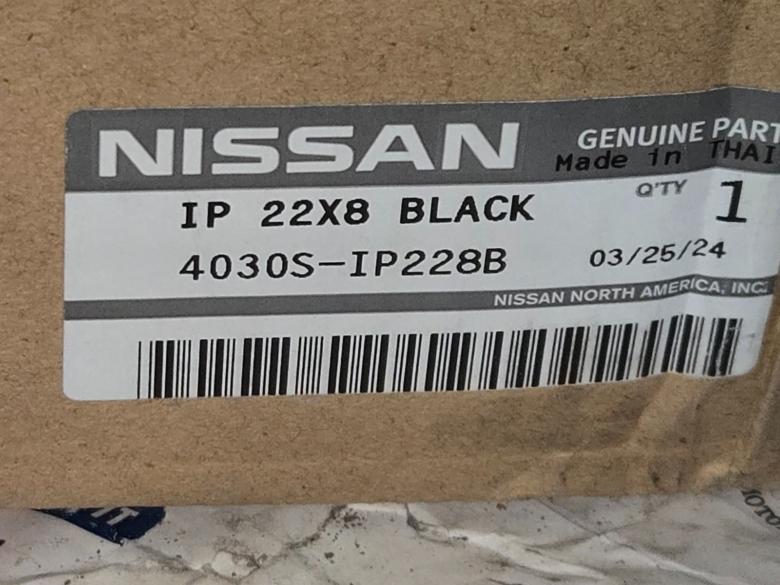 Infiniti QX80 4030S-IP228B IP 22X8 BLACK MONOGRAM WHEEL RIM OEM