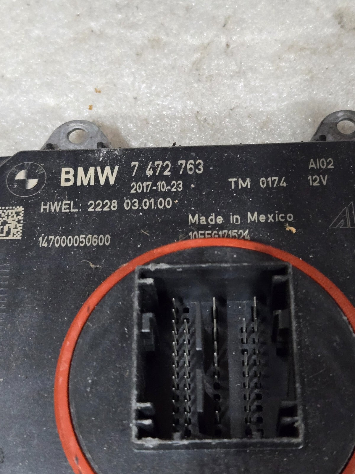 2018 - 2021 BMW X3 G01 FRONT LEFT HEADLIGHT BALLAST CONTROL MODULE OEM 7472763