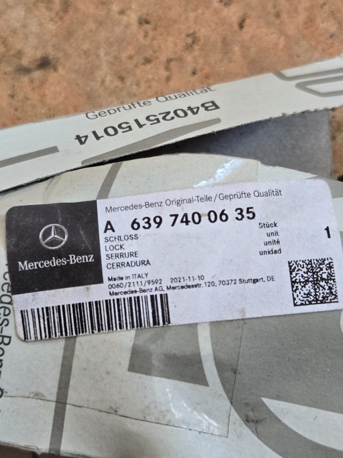 Mercedes Vito W639 Sliding Door Rear Left Right Upper Lock Latch A6397400635 OEM