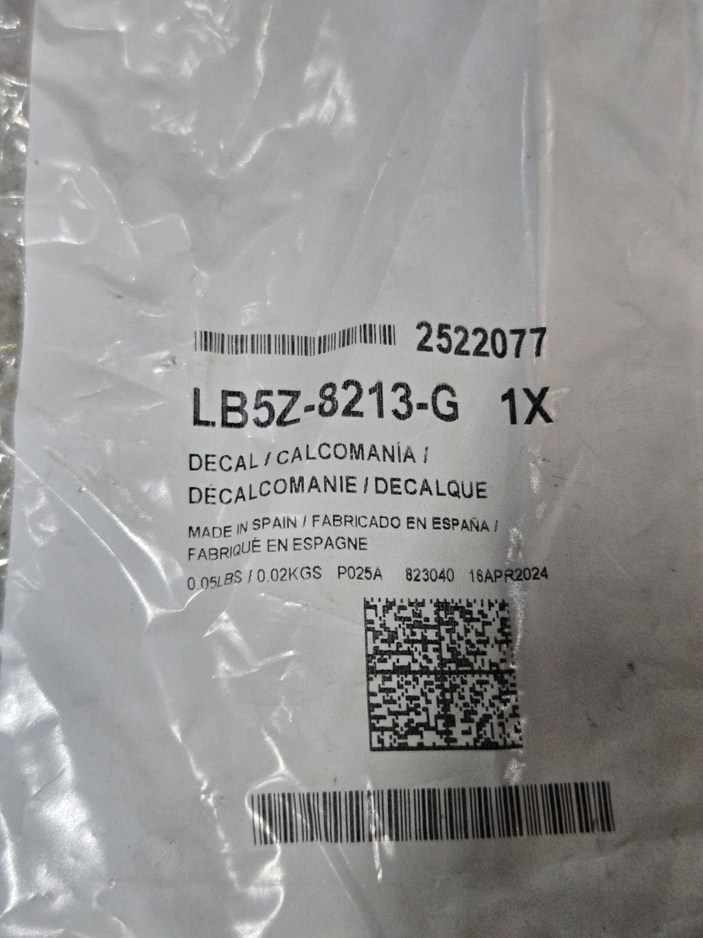 NEW OEM Ford "4WD" Chrome Self Adhesive Genuine Ford Emblem LB5Z-8213-G