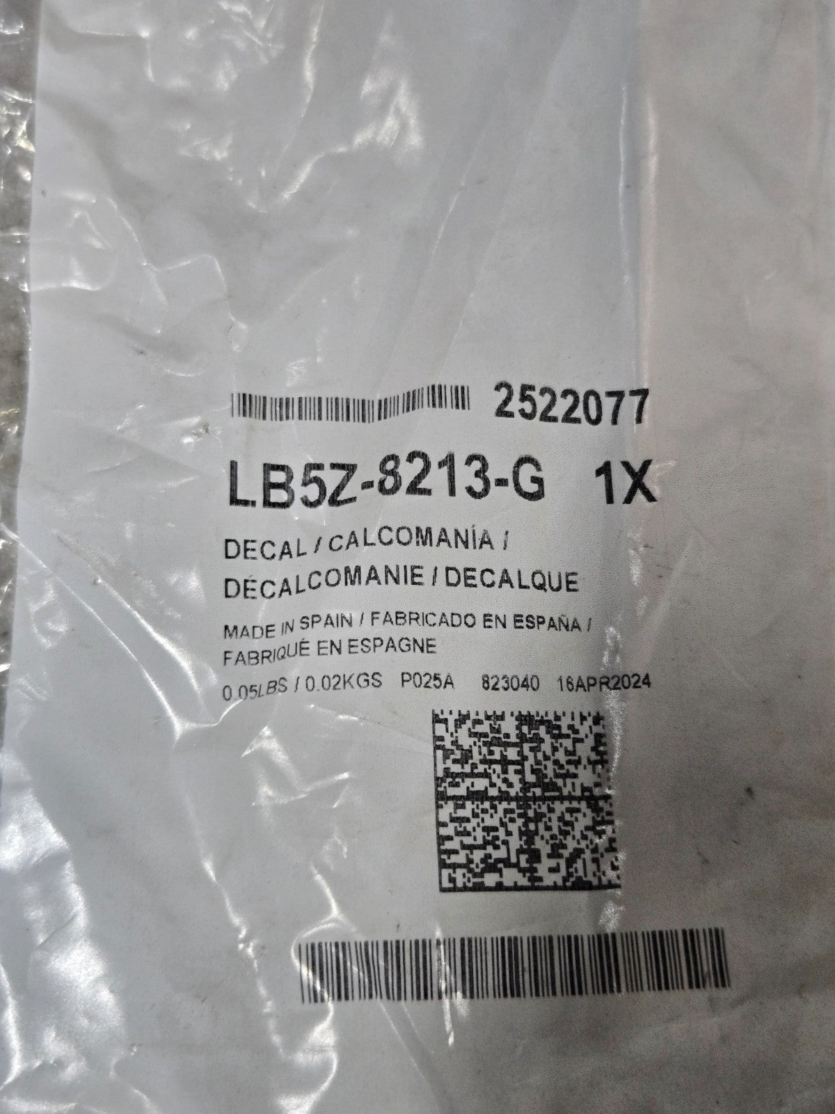 NEW OEM Ford "4WD" Chrome Self Adhesive Genuine Ford Emblem LB5Z-8213-G