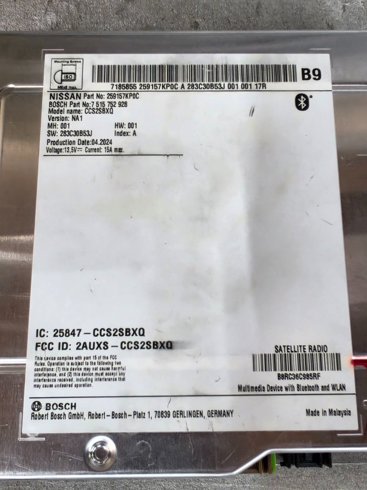 2024 2025 Nissan Rogue Radio Receiver Module 25915-7KP0C OEM