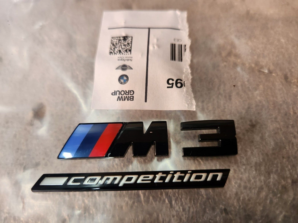 BMW M3 G80 COMPETITION BLACK EMBLEM GENUINE OEM FRONT GRILL PERFORMANCE M POWER 