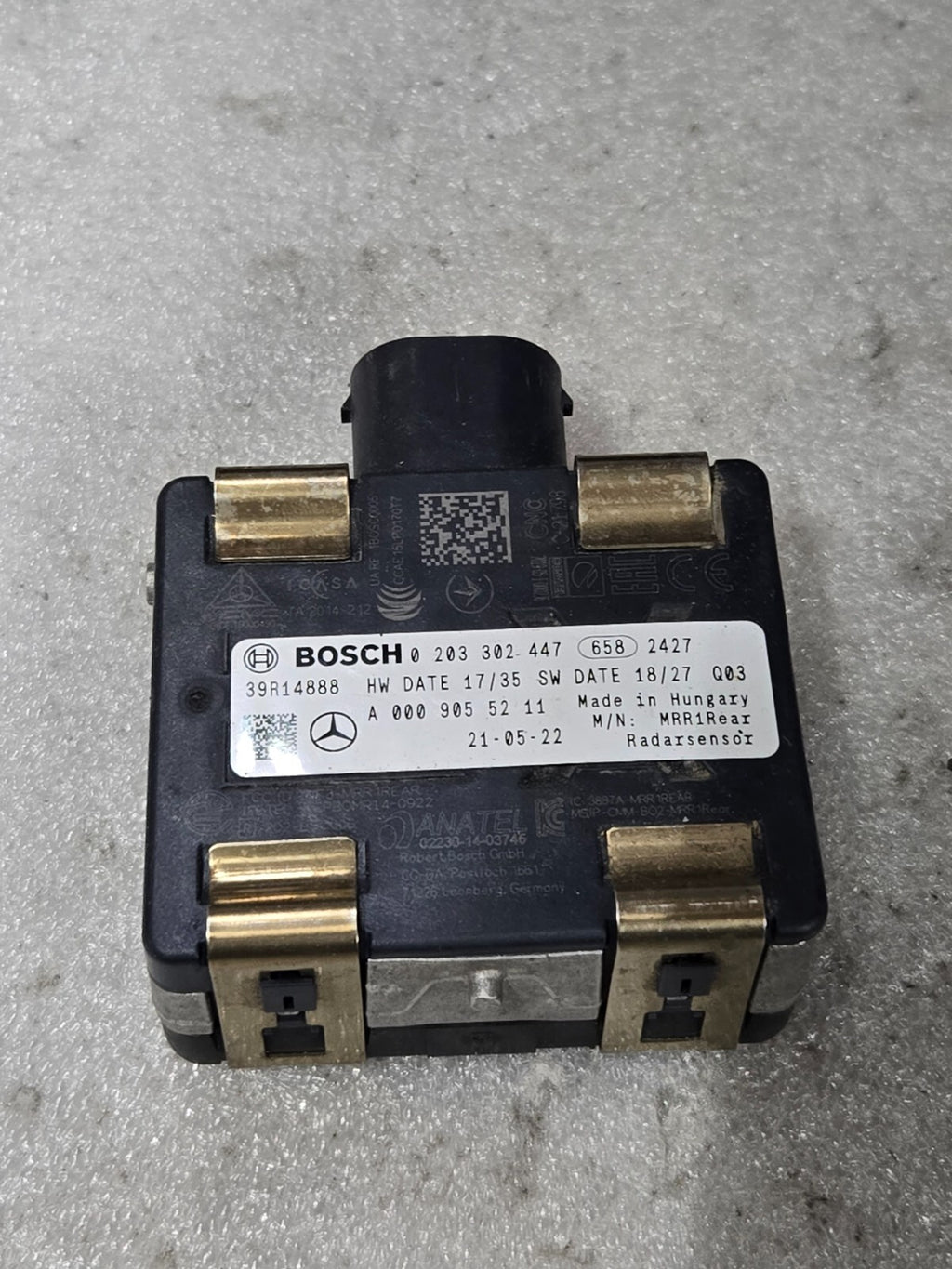 2019-2022 MERCEDES-BENZ GLC CRUISE CONTROL DISTANCE RADAR SENSOR OEM A0009055211