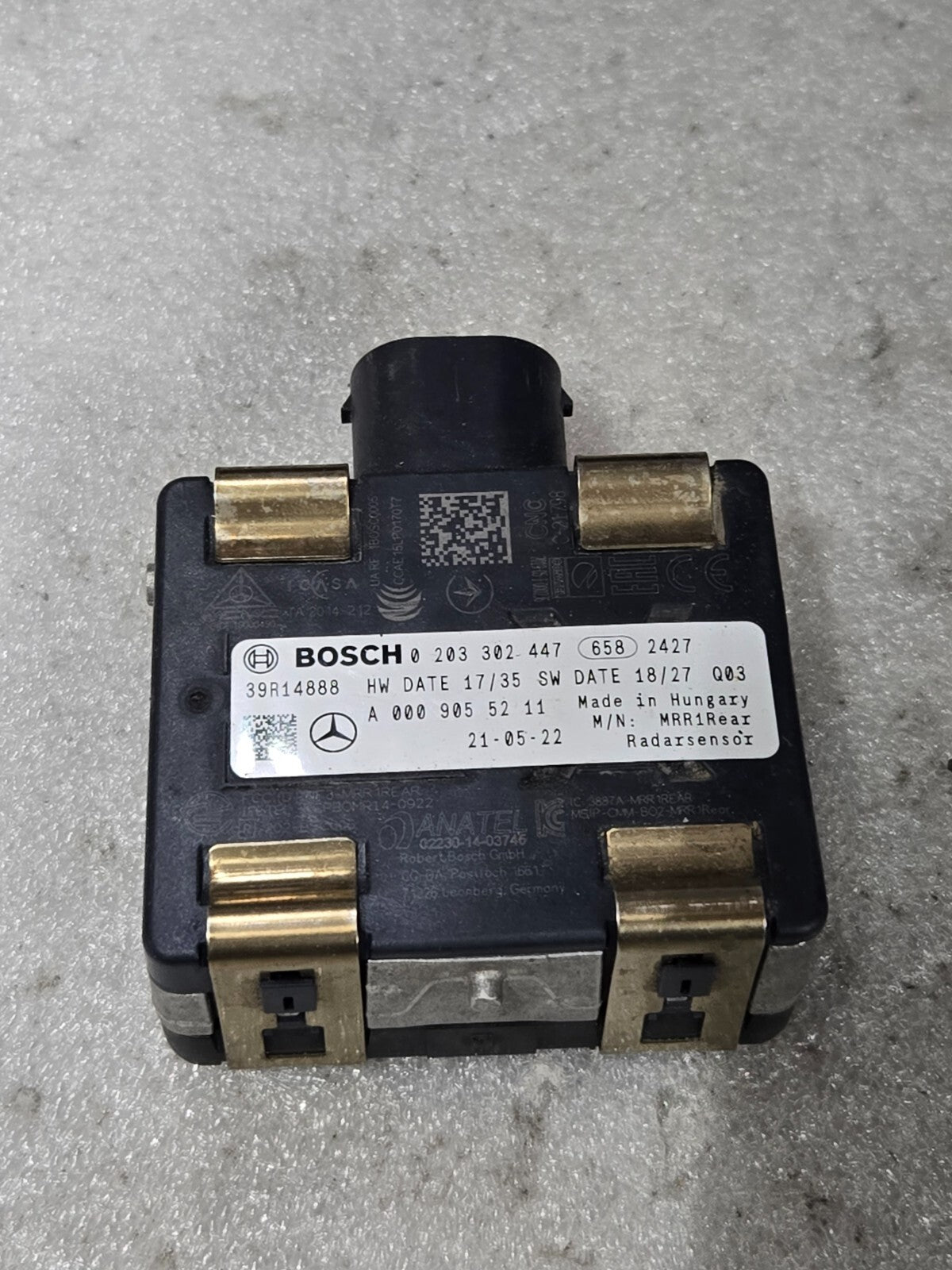 2019-2022 MERCEDES-BENZ GLC CRUISE CONTROL DISTANCE RADAR SENSOR OEM A0009055211