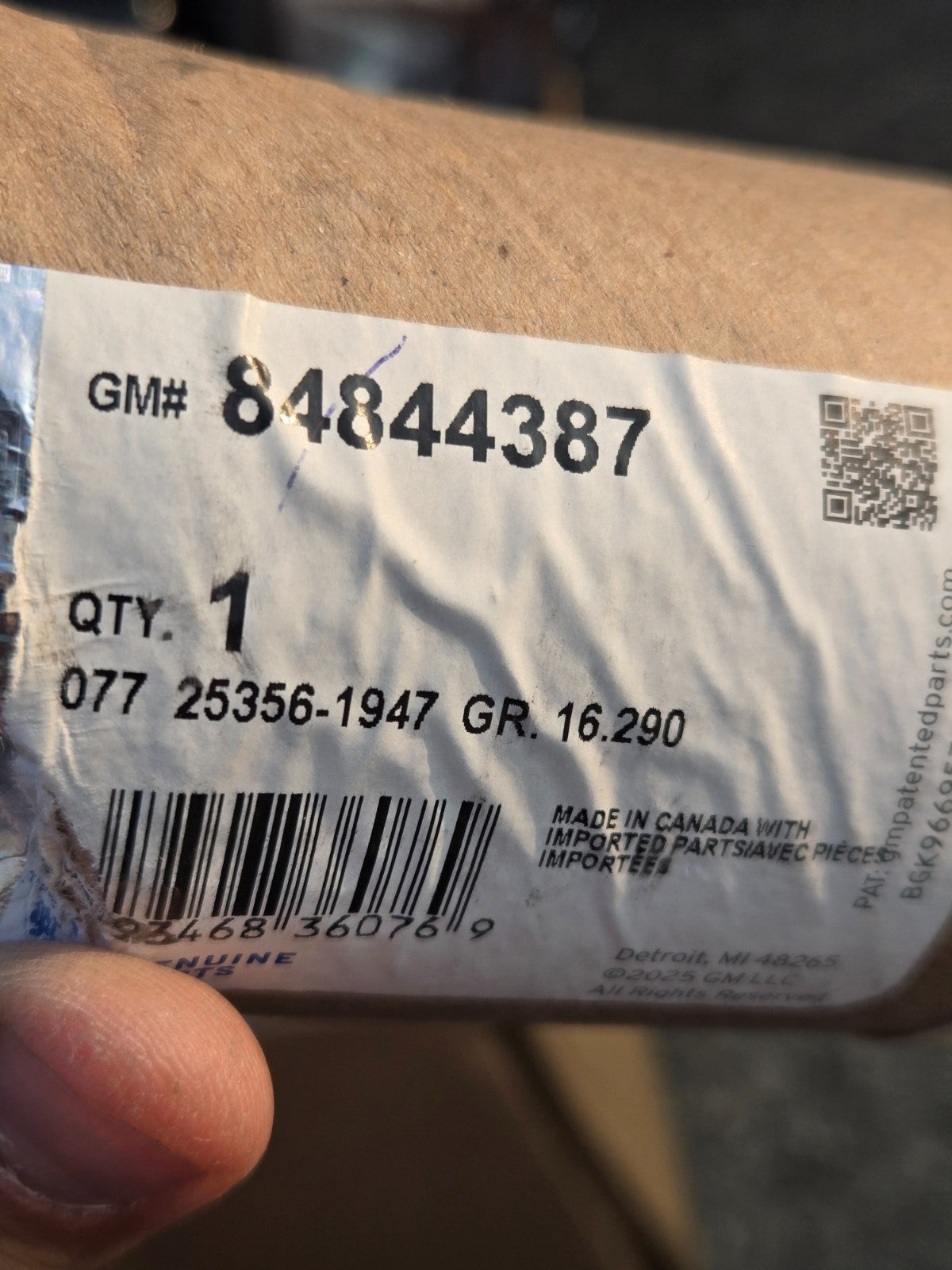 Genuine GM Front Driver Side Door Window Belt Reveal Molding 84844387 NEW OEM