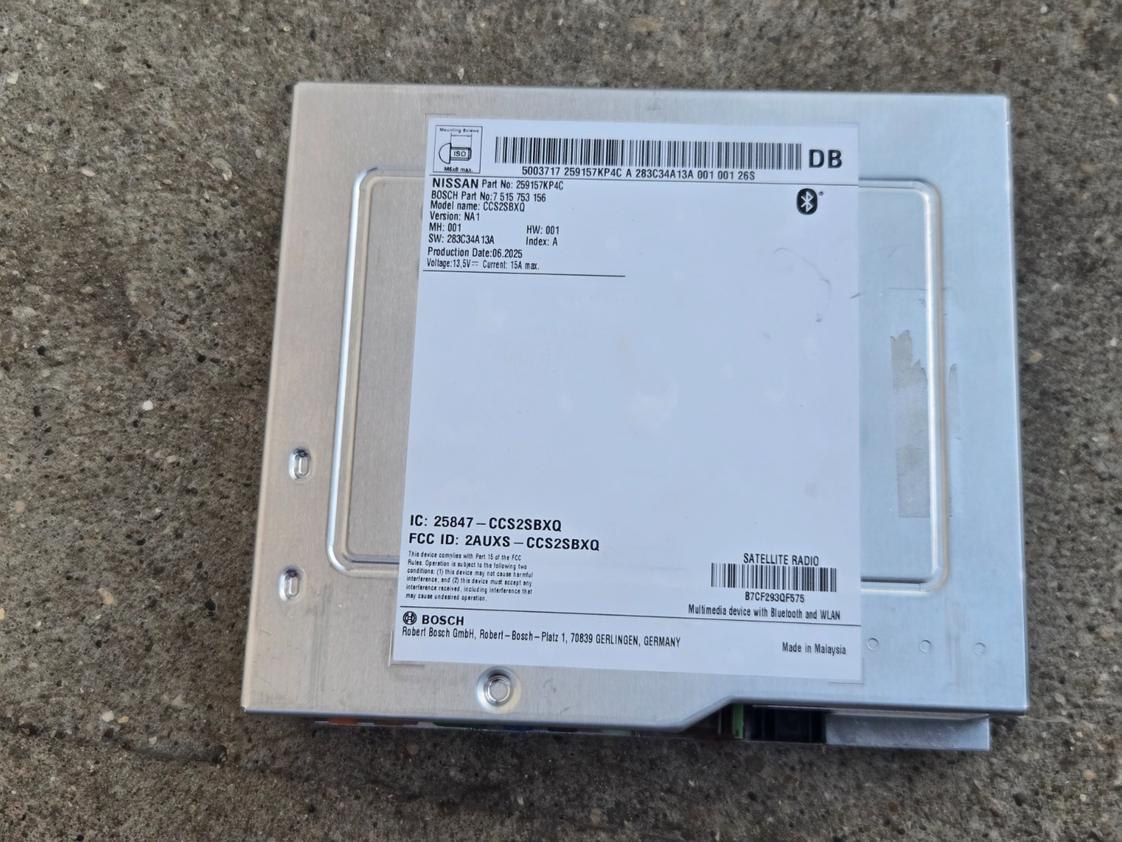 Genuine Nissan Controller Navigation Unit Assembly 25915-7KP4C OEM