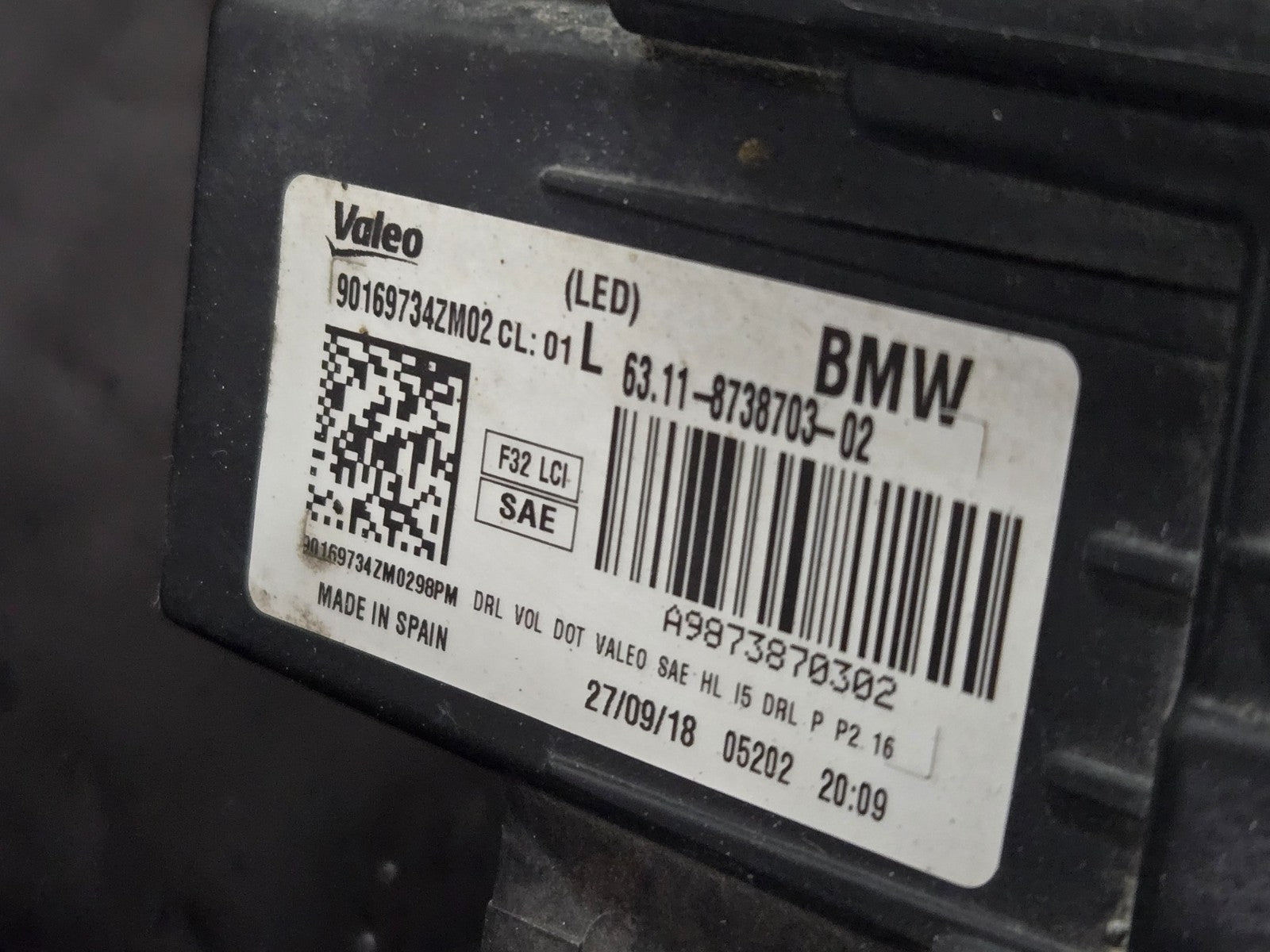 2018 2019 2020 BMW 4 Series F32 M3 M4 LED Headlight Left Side LH  Complete L OEM