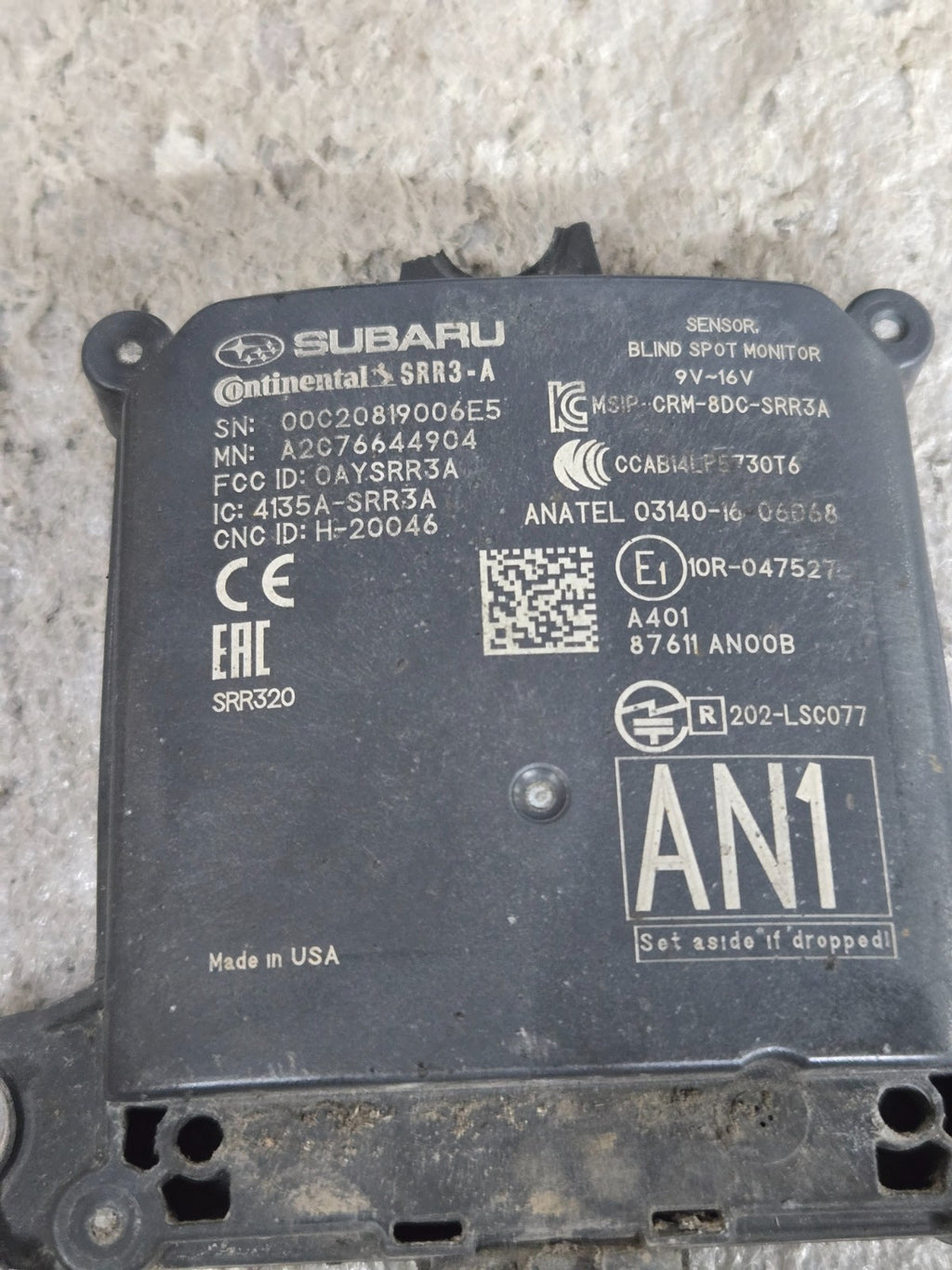 2020 - 2024 Subaru Legacy Outback Blind Spot Sensor Radar Module 87611-AN00B OEM