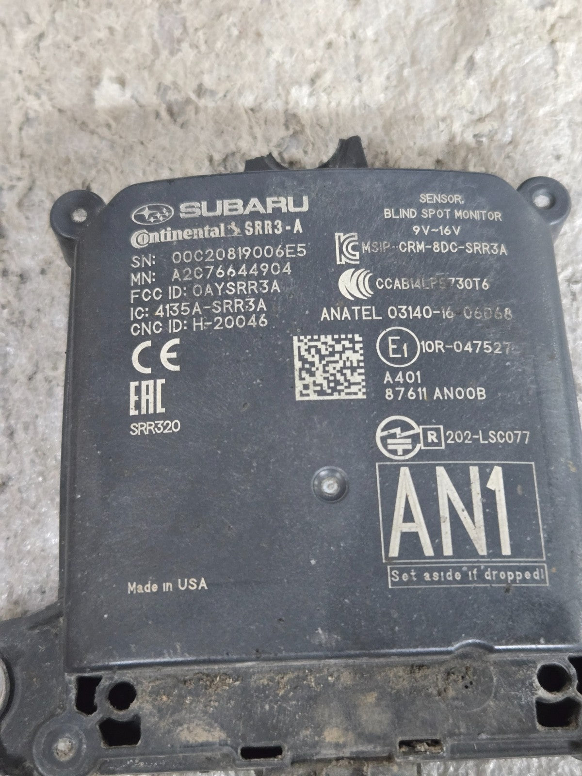 2020 - 2024 Subaru Legacy Outback Blind Spot Sensor Radar Module 87611-AN00B OEM