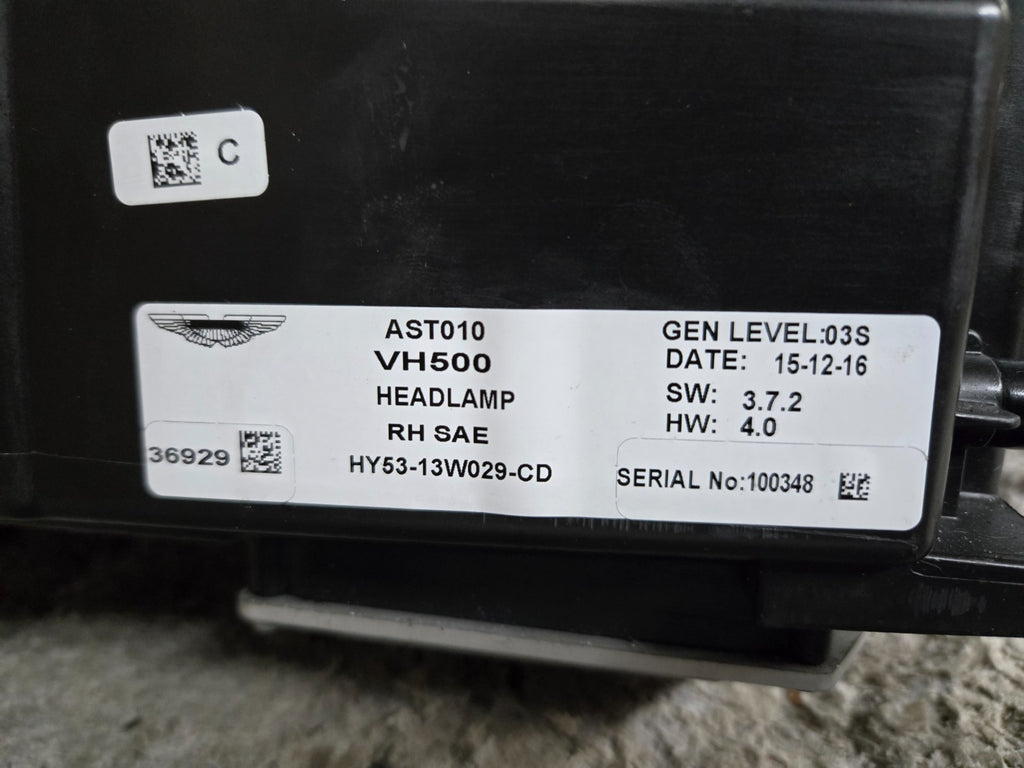 2017-2023 Aston Martin DB11 LED Headlight Right RH Passenger HY5313W029CD OEM