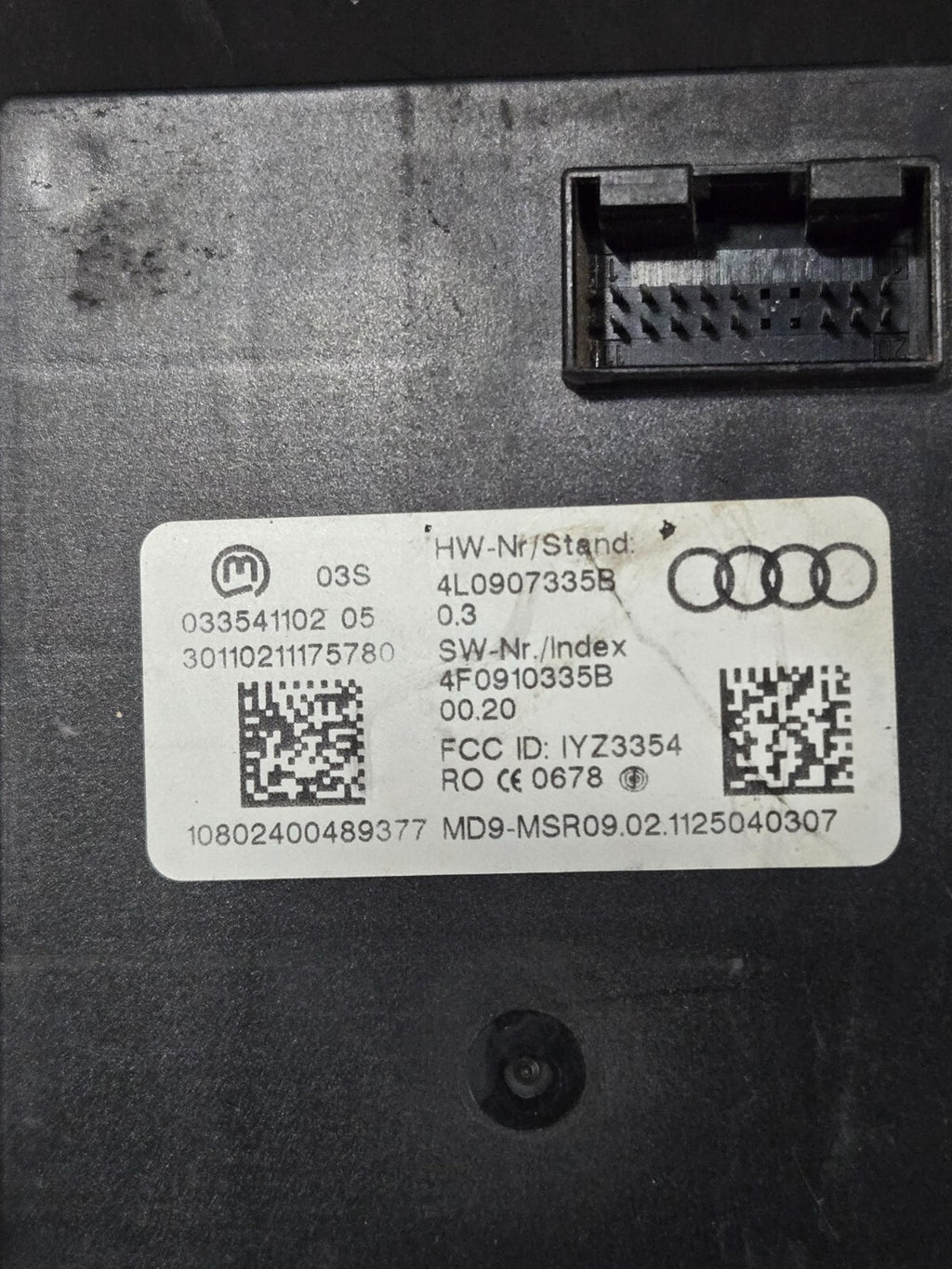 2007 - 2015 Audi Q7 Theft Locking Keyless Entry Control Module - 4L0907335B OEM