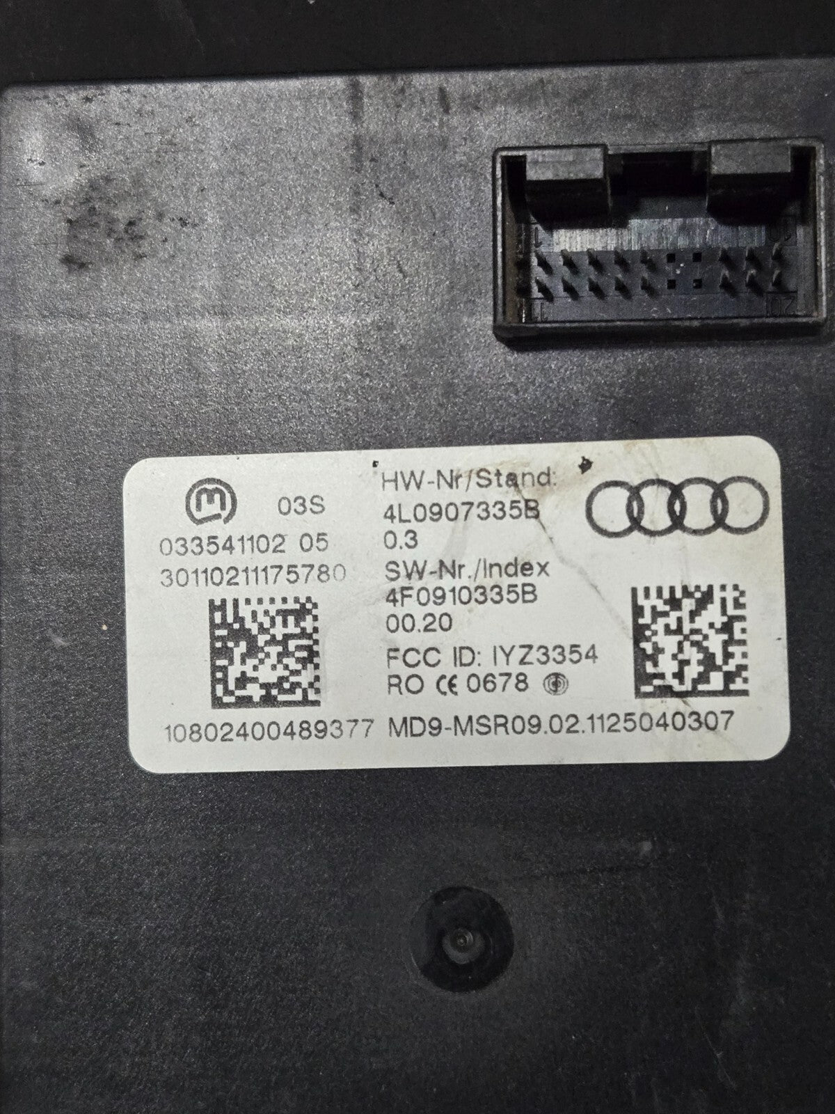 2007 - 2015 Audi Q7 Theft Locking Keyless Entry Control Module - 4L0907335B OEM