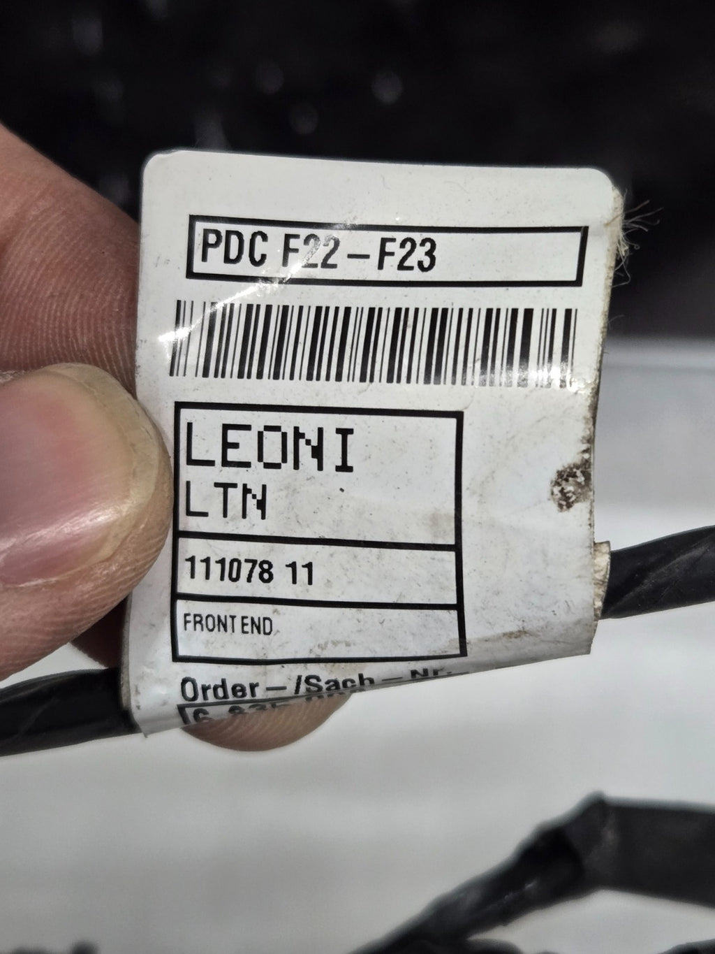 2020 BMW 230i M240i F23 FRONT PDC SENSOR WIRING HARNESS OEM COMPLETE w/ SENSORS