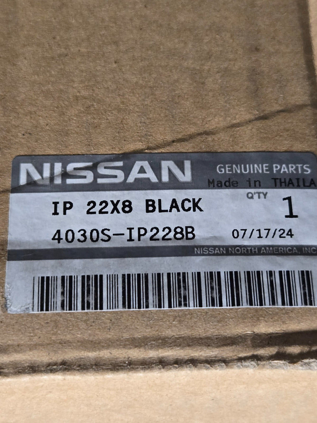 Infiniti QX80 4030S-IP228B IP 22X8 BLACK MONOGRAM WHEEL RIM OEM