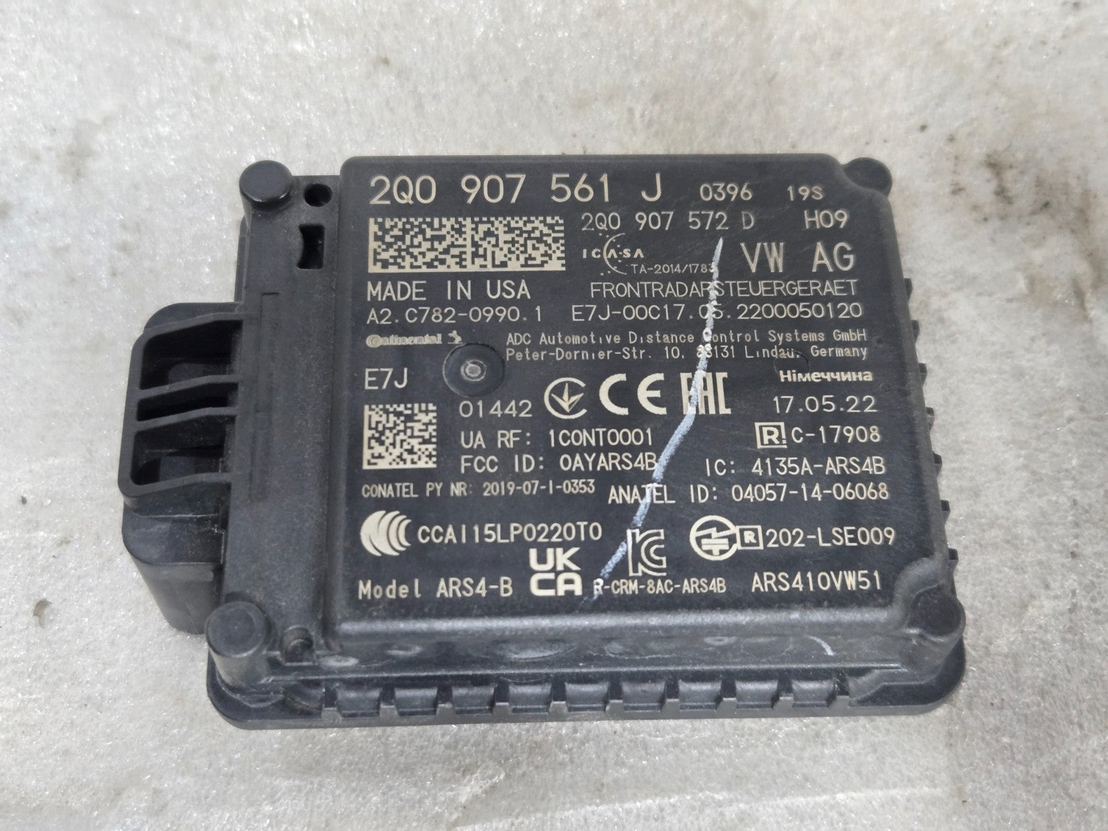 2022-2024 Volkswagen Jetta Atlas Cruise Control Distance Sensor 2Q0907561J OEM