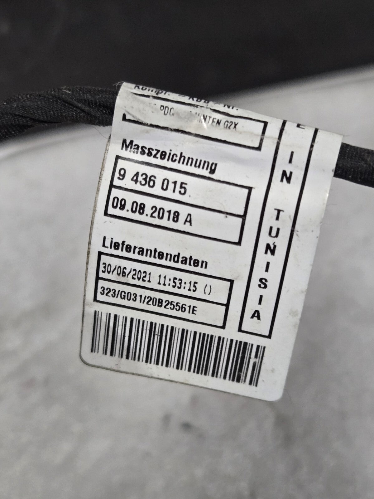 2019-2021 BMW 3 Series G20 G21 Rear Bumper Parking Harness OEM 9436017