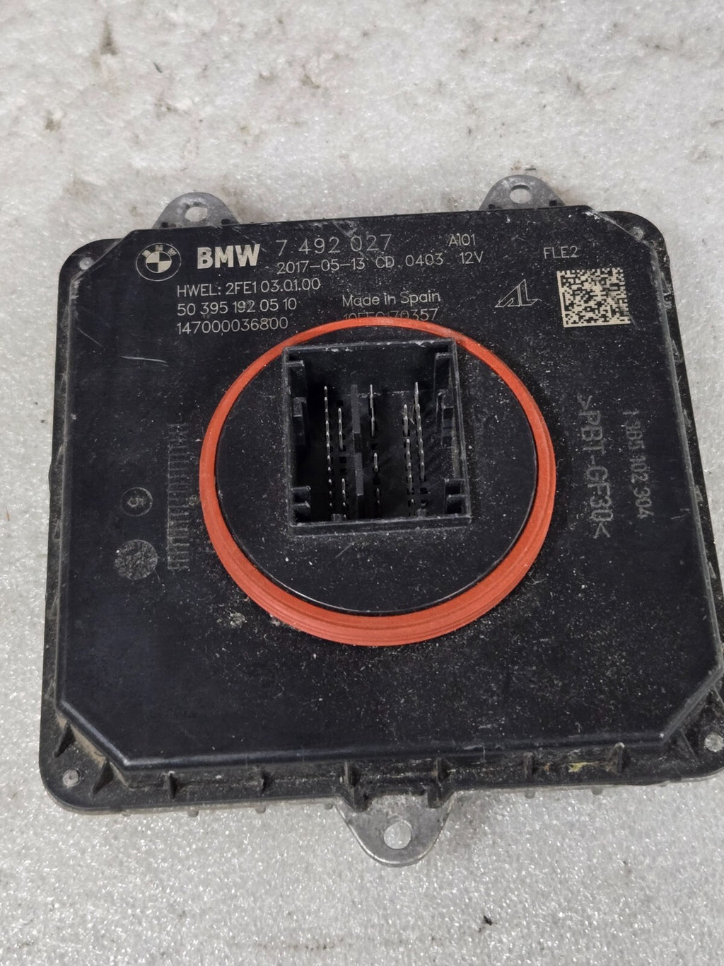 2016-2020 BMW 320 330 CONTROL MODULE XENON BALLAST HEADLIGHT UNIT 7492027 OEM