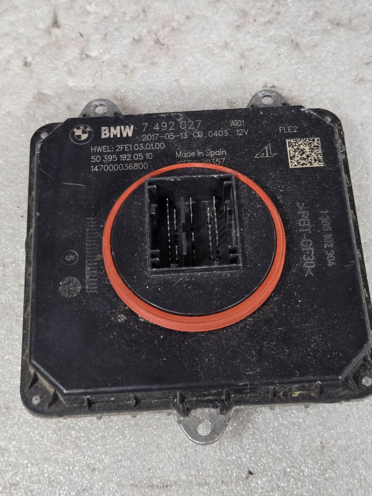 2016-2020 BMW 320 330 CONTROL MODULE XENON BALLAST HEADLIGHT UNIT 7492027 OEM