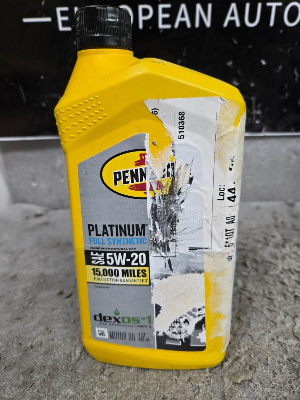 NEW Pennzoil Platinum Full Synthetic SAE 5W-20 Motor Oil 1 Quart 550022686
