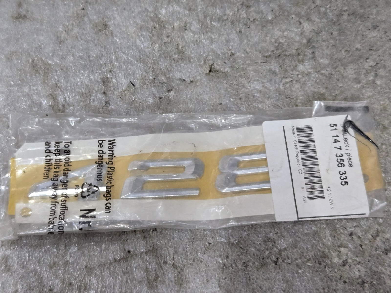 BMW OEM 14-16 428i Gran Coupe Trunk Lid Exterior Trim-Nameplate 51147356335