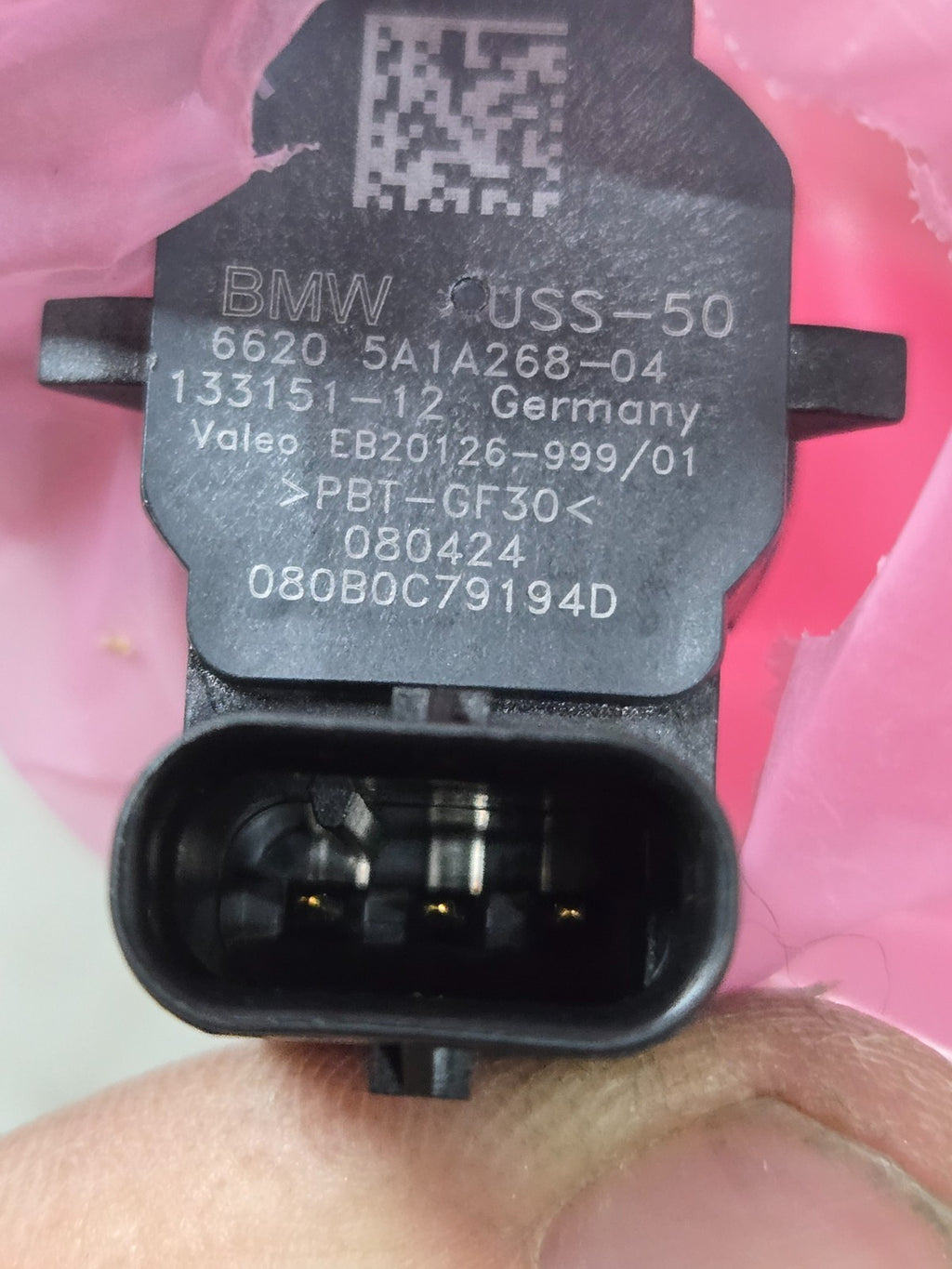 2022 2023 BMW X7 IX BUMPER ULTRASONIC SENSOR BLACK 66205A1A268 OEM NEW