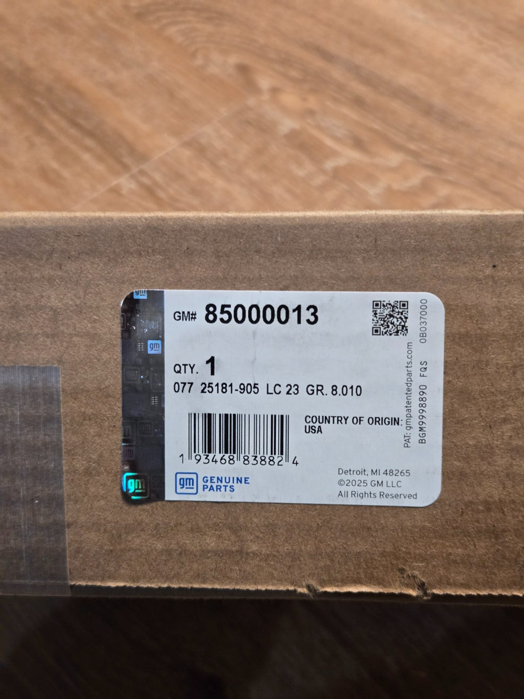 Genuine GM Hood Front Edge Weatherstrip 85000013 OEM NEW