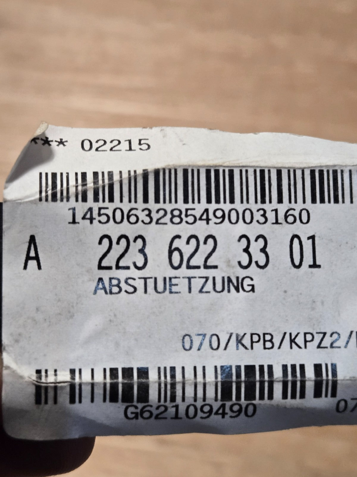 2021-2024 Mercedes S Class W223 Front Center Top Bracing OEM A2236223301 NEW