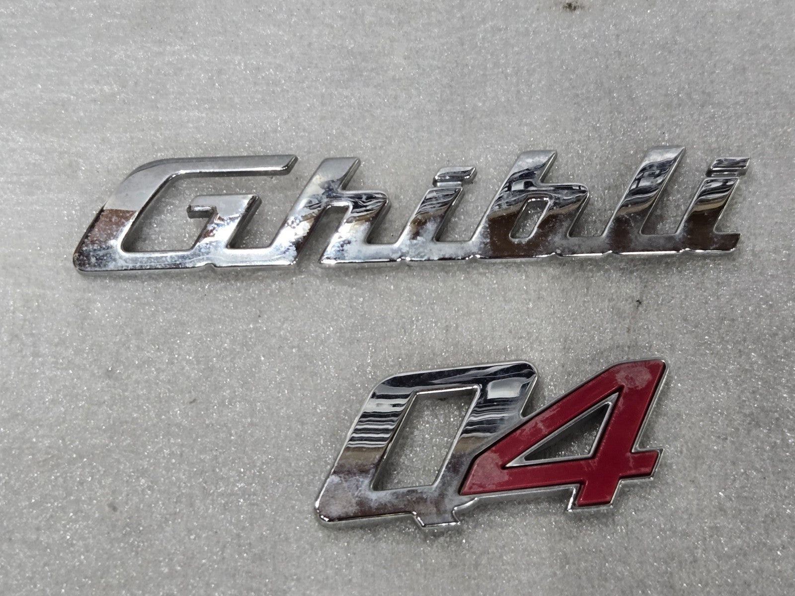 2014-2017 Maserati Ghibli Q4 Rear Lid Badge Emblem Chrome OEM 6700083150 GENUINE