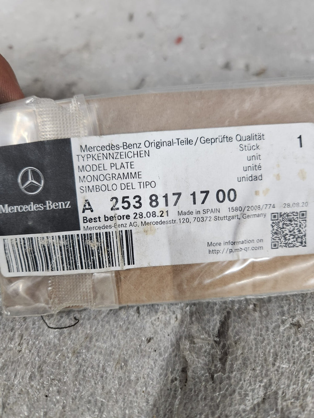 Mercedes Benz GLC 300 Rear Gate Emblem Badge A2538171700 OEM