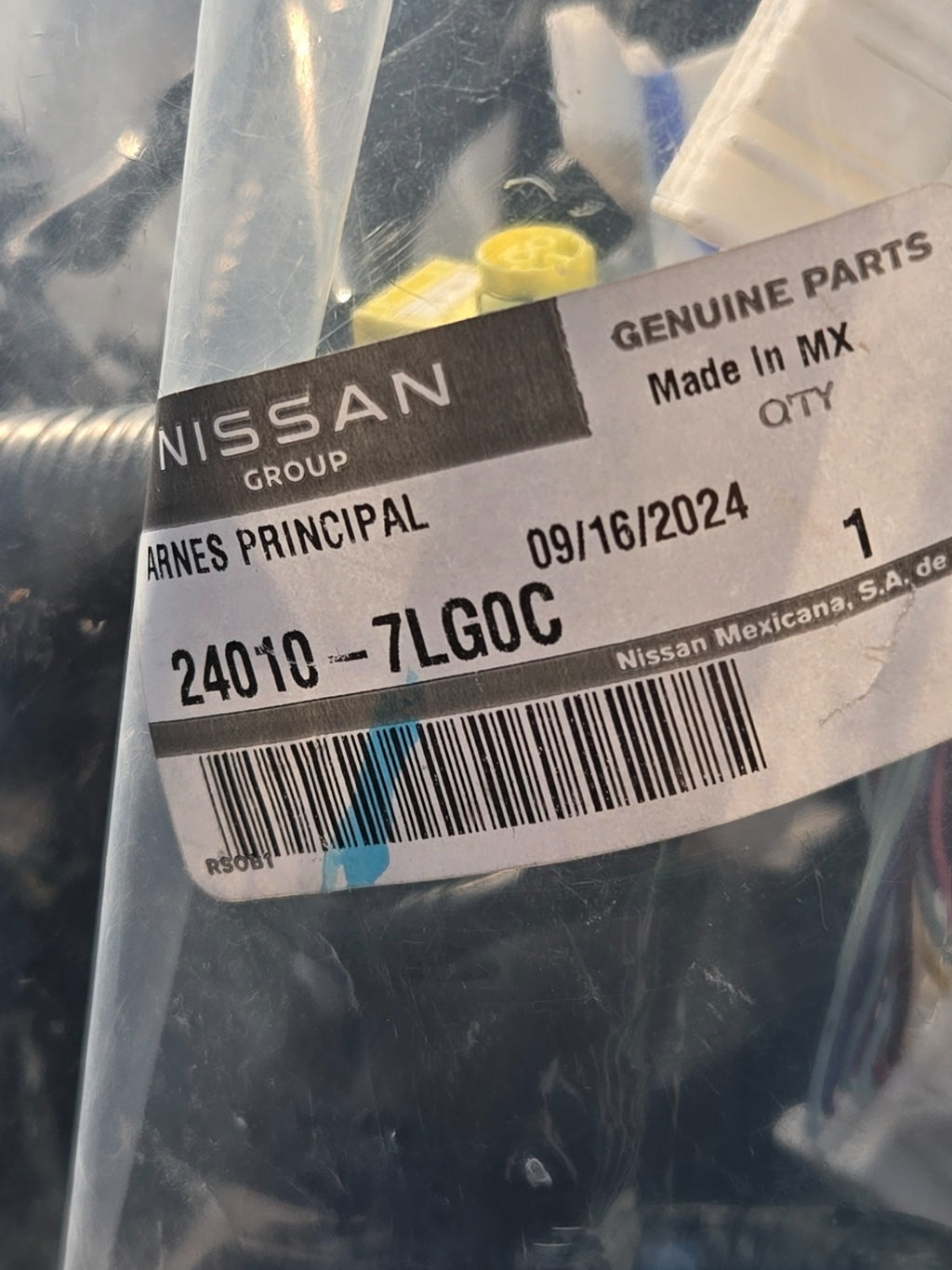 2025 NISSAN KICKS 2.0L MAIN BODY WIRE WIRING HARNESS 24010-7LG0C OEM