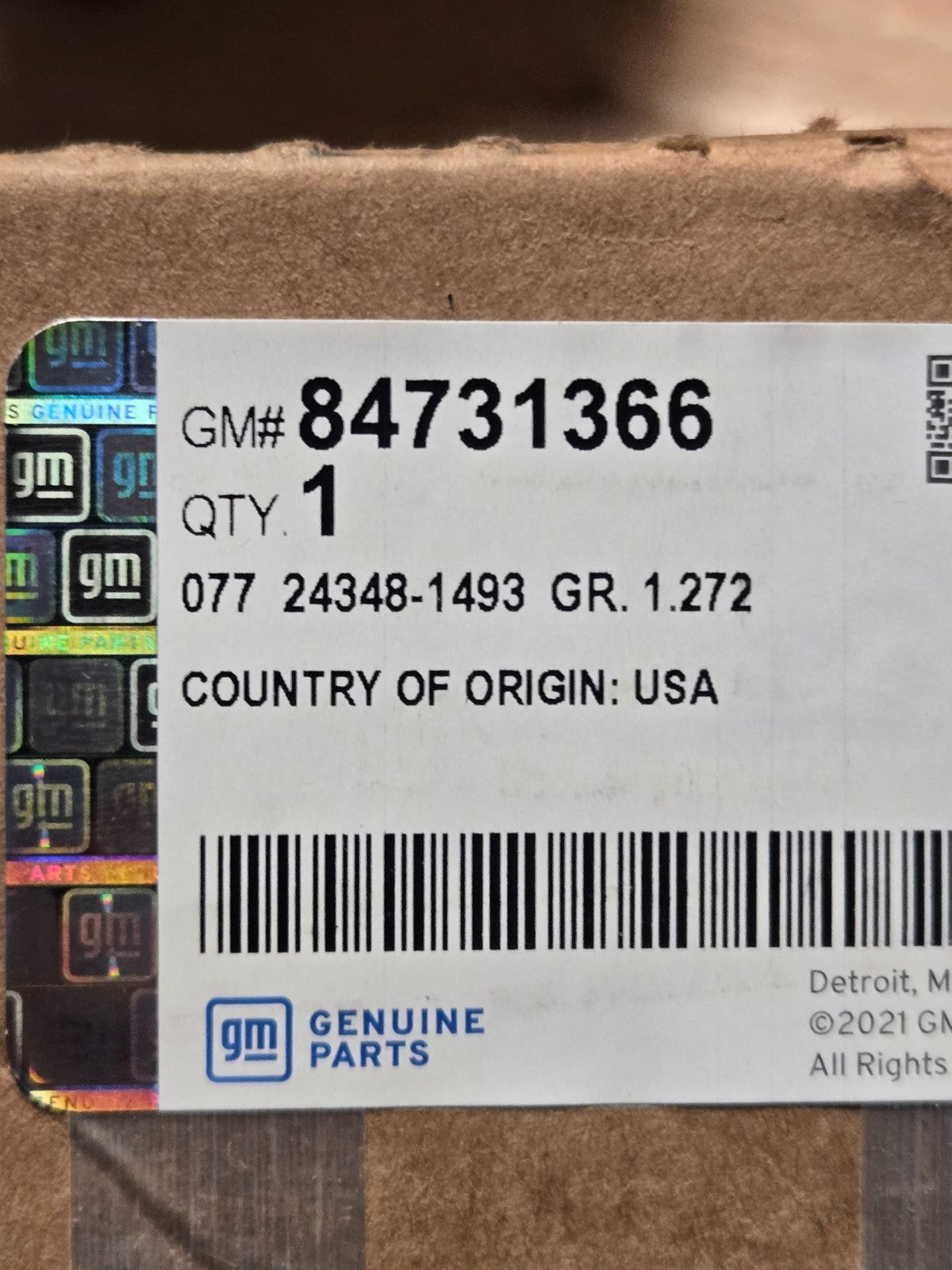 New GM OEM 84731366 Radiator Support Baffle