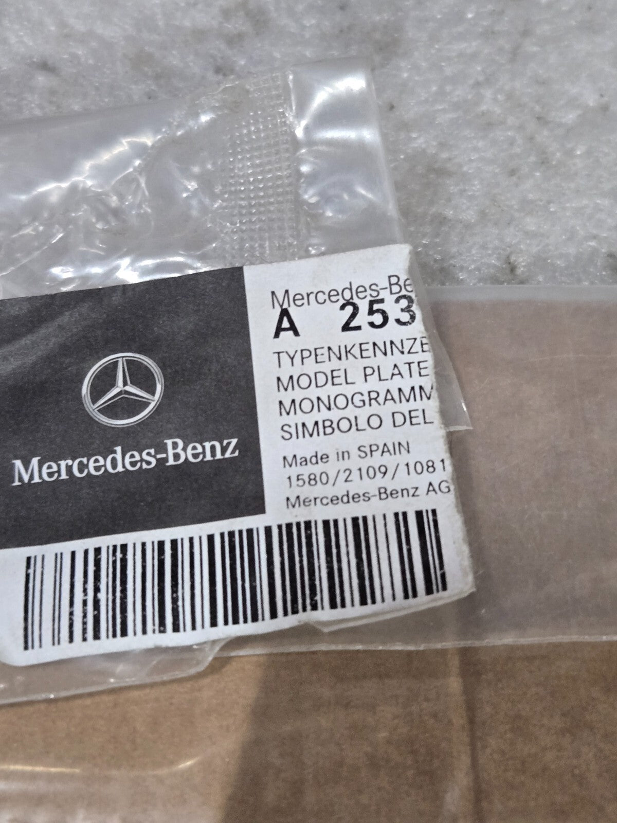 2017-2020 Mercedes Benz GLC 300 X253 Rear Model Plate OEM A2538171700 NEW