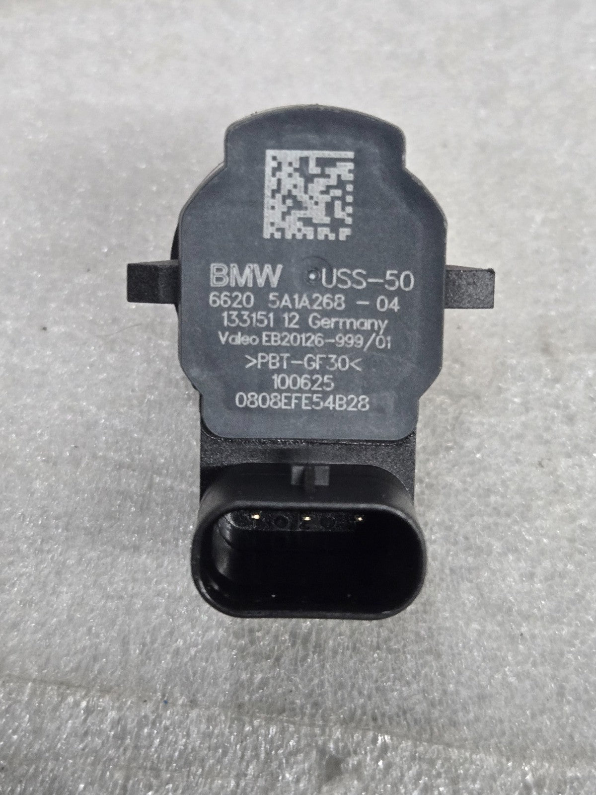 2022-2025 BMW Front Bumper Ultrasonic Sensor Black 66205A1A268 Pigtail OEM