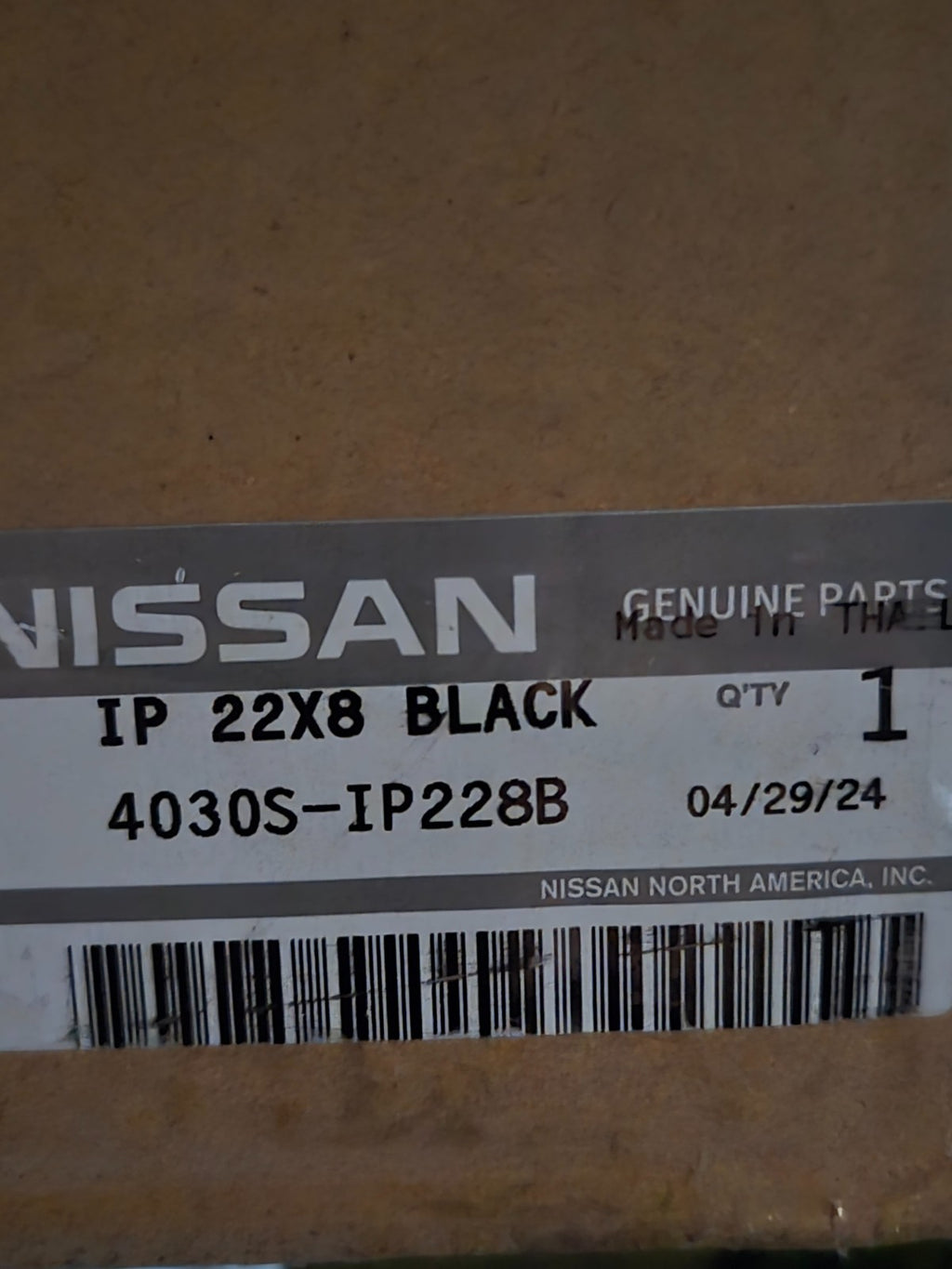 Infiniti QX80 4030S-IP228B IP 22X8 BLACK MONOGRAM WHEEL RIM OEM