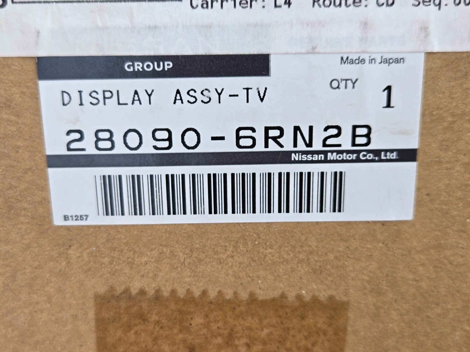 2024 NISSAN ROGUE DASH DASHBOARD CENTER DISPLAY SCREEN MONITOR OEM 28090-6RN2B