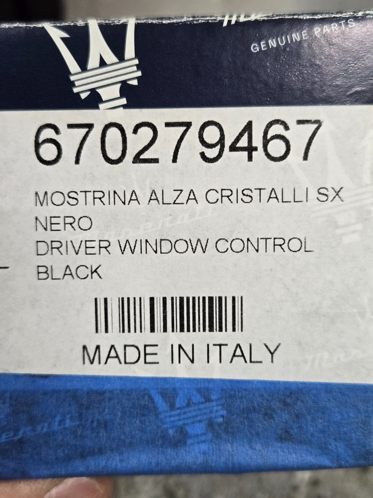 14-17 Maserati Ghibli Front Left Door Master Window Switch Control 670025406 OEM