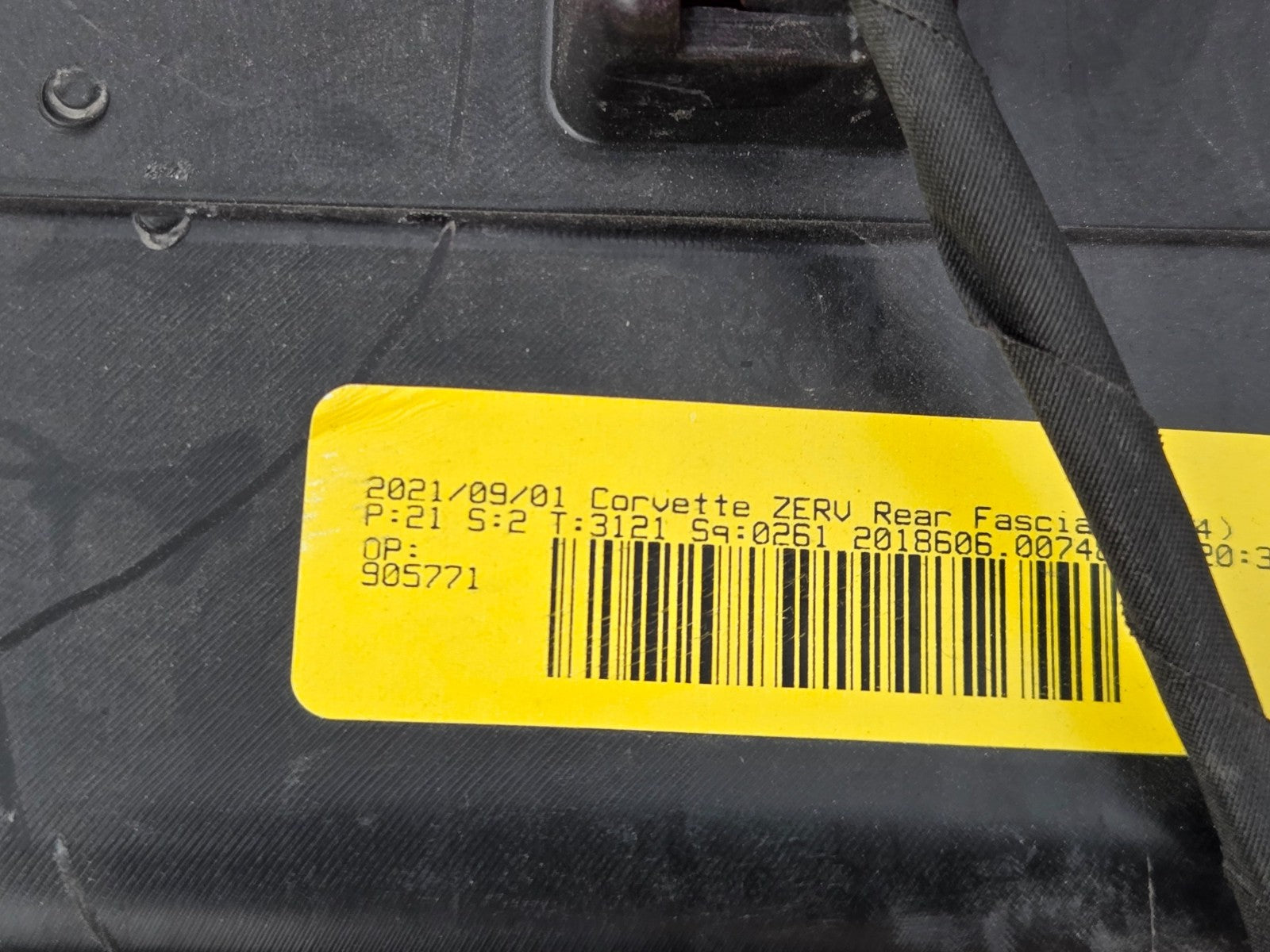2020- 2024 CHEVROLET CORVETTE C8 REAR BUMPER COVER w/ HARNESS OEM