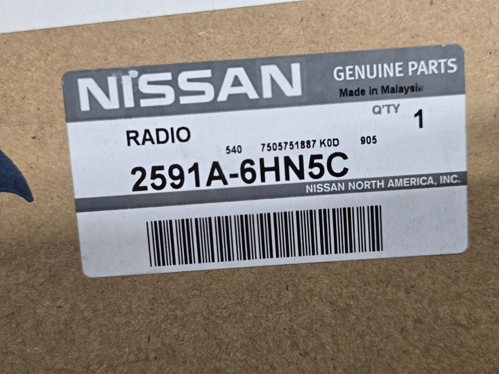 2019-2025 Infiniti QX50 QX55 Radio Receiver CD Player 2591A6HN5C OEM