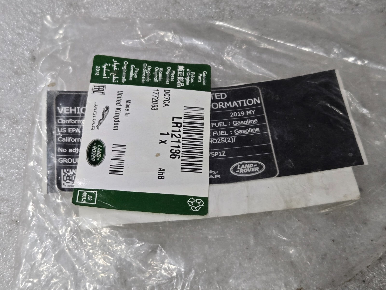 Genuine Land-Rover Emission Label Sticker LR121136 OEM