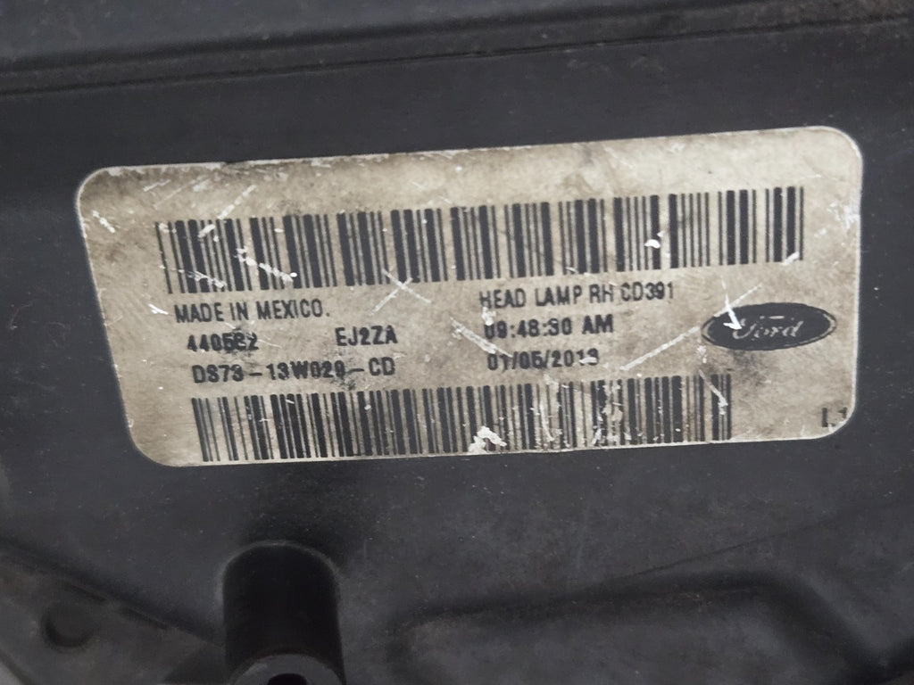 2013-2016 Ford Fusion Halogen Right Side Headlight Assembly OEM DS73-13W029-CD
