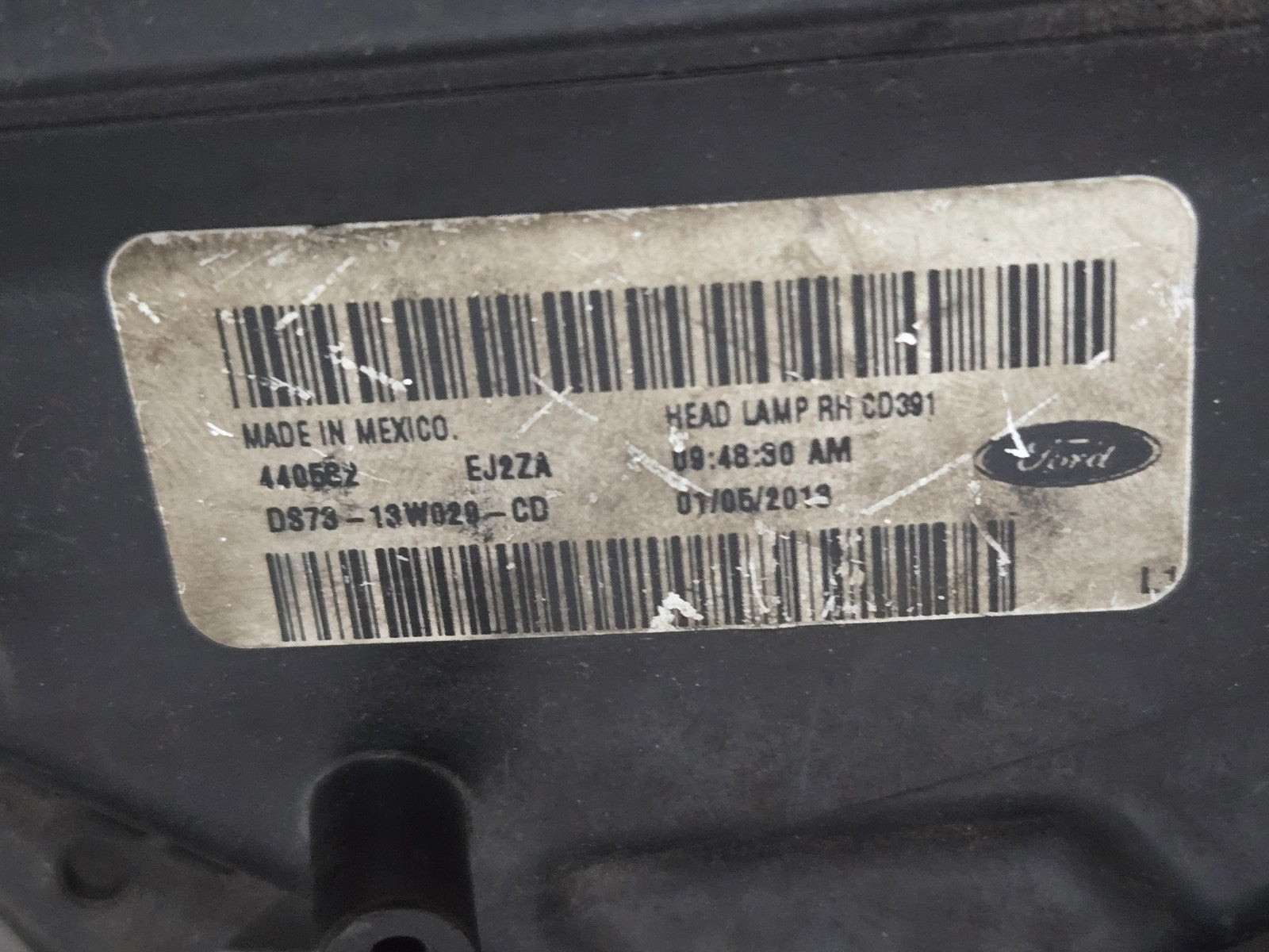 2013-2016 Ford Fusion Halogen Right Side Headlight Assembly OEM DS73-13W029-CD