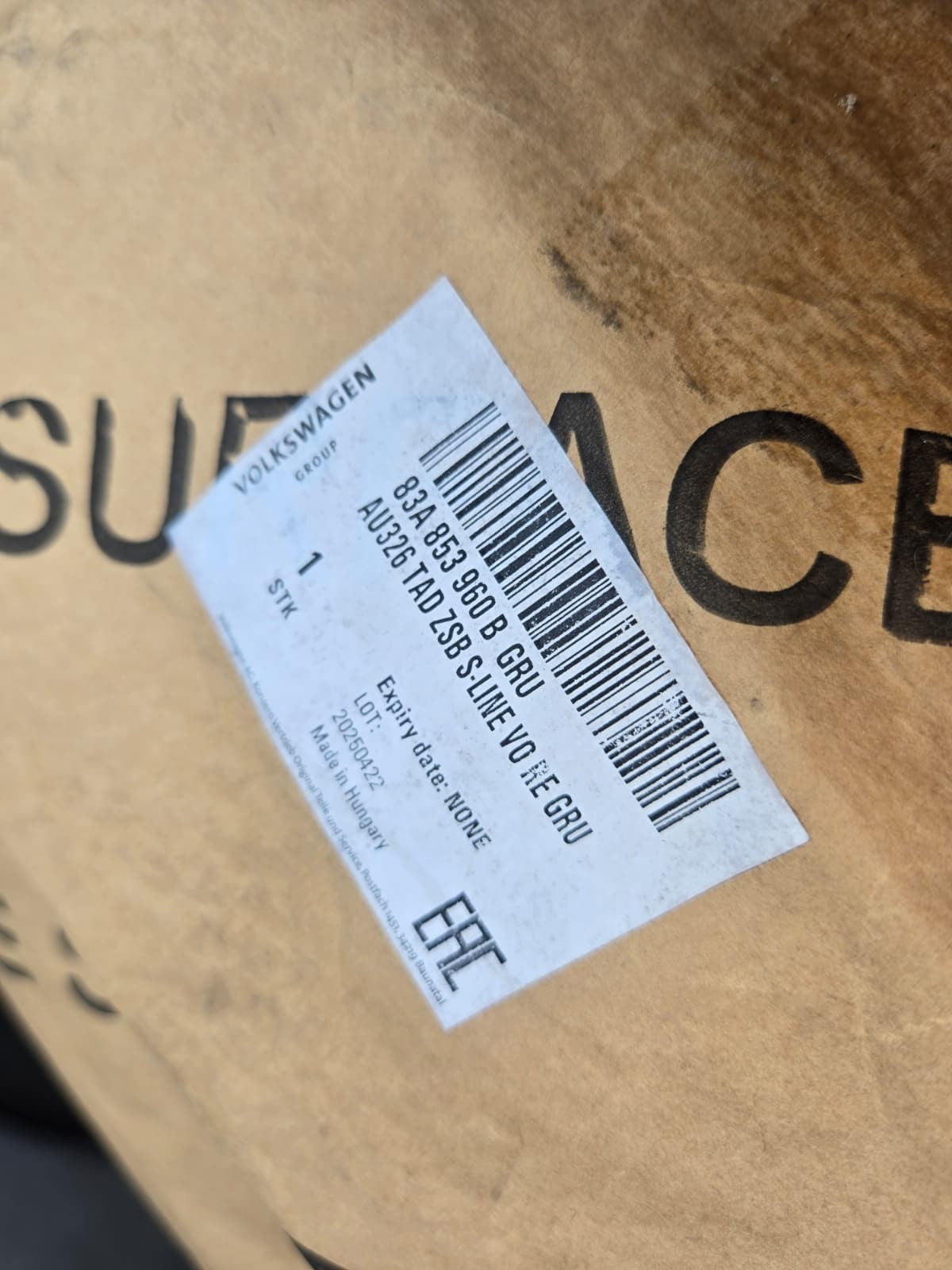 2019-23 AUDI Q3 S Line FRONT Door Molding Right RH Passenger 83A853960B OEM NEW