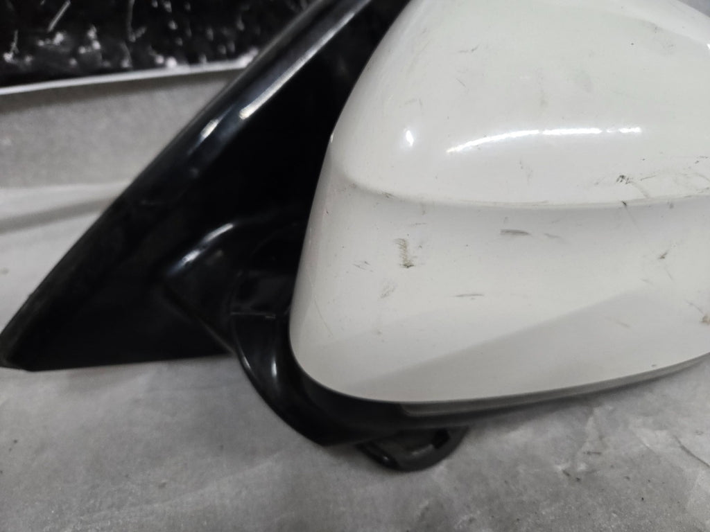 2014 - 2018 BMW X5 F15 FRONT LEFT LH DOOR EXTERIOR SIDE VIEW MIRROR OEM WHITE