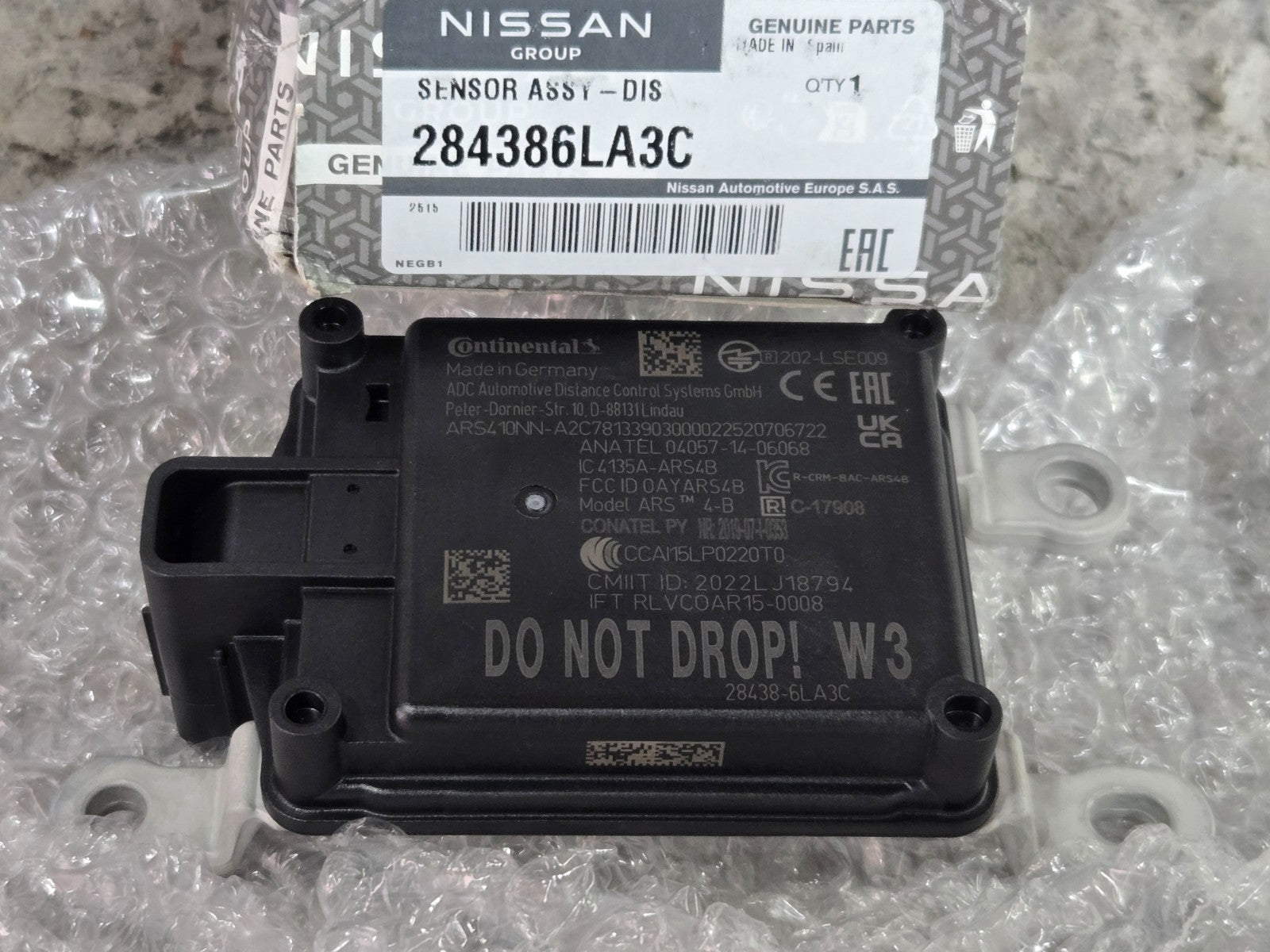2020-24 Nissan Adaptive Cruise Control Distance Radar Sensor 284386LA3C NEW OEM
