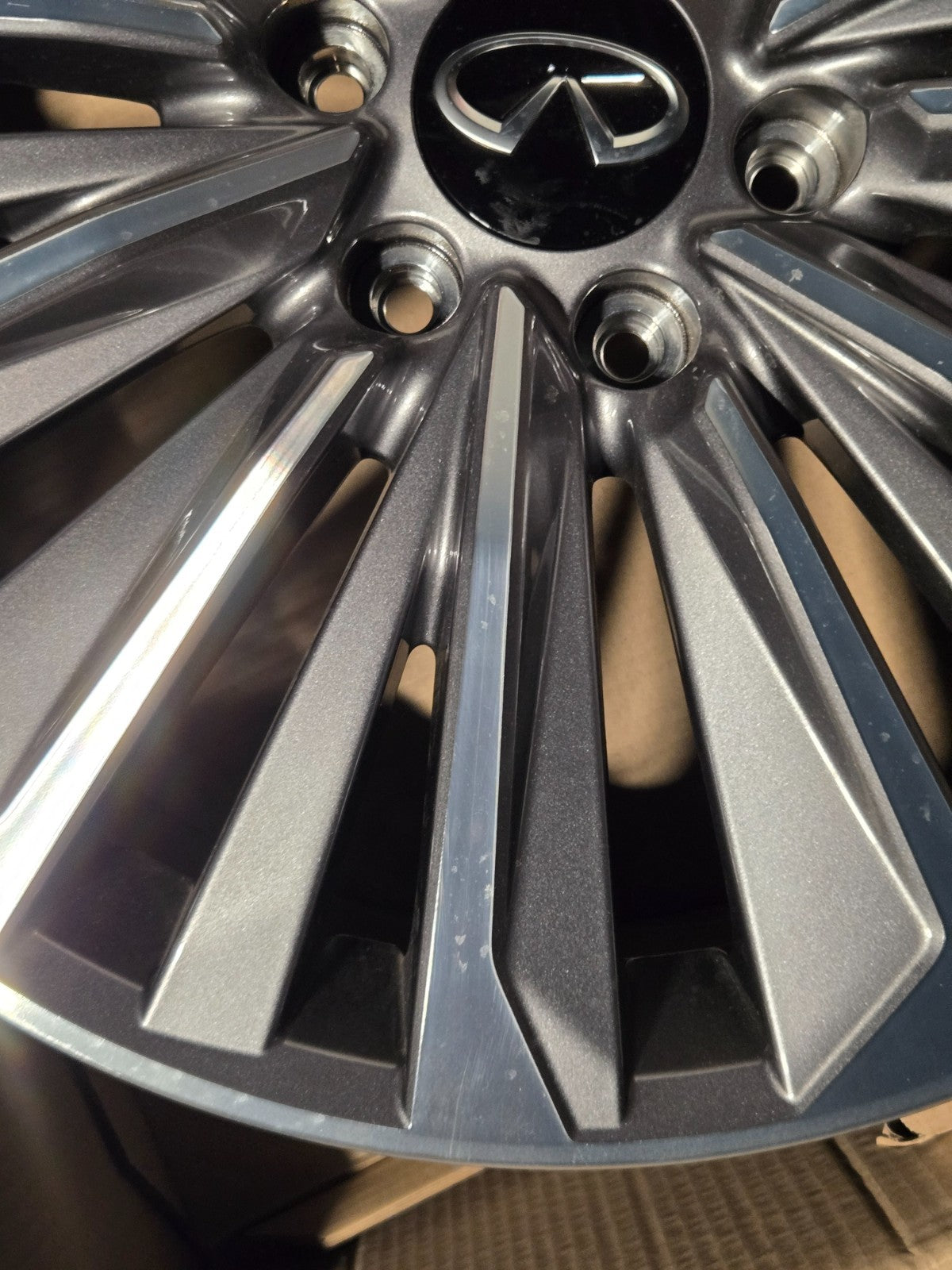 Infiniti QX80 4030S-IP228B IP 22X8 BLACK MONOGRAM WHEEL RIM OEM