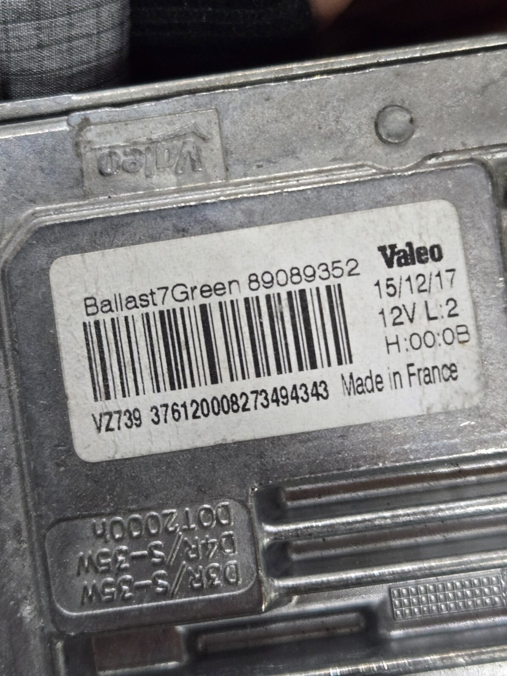 OEM Valeo 7Green Xenon HID Headlight Ballast Control Module 89089352
